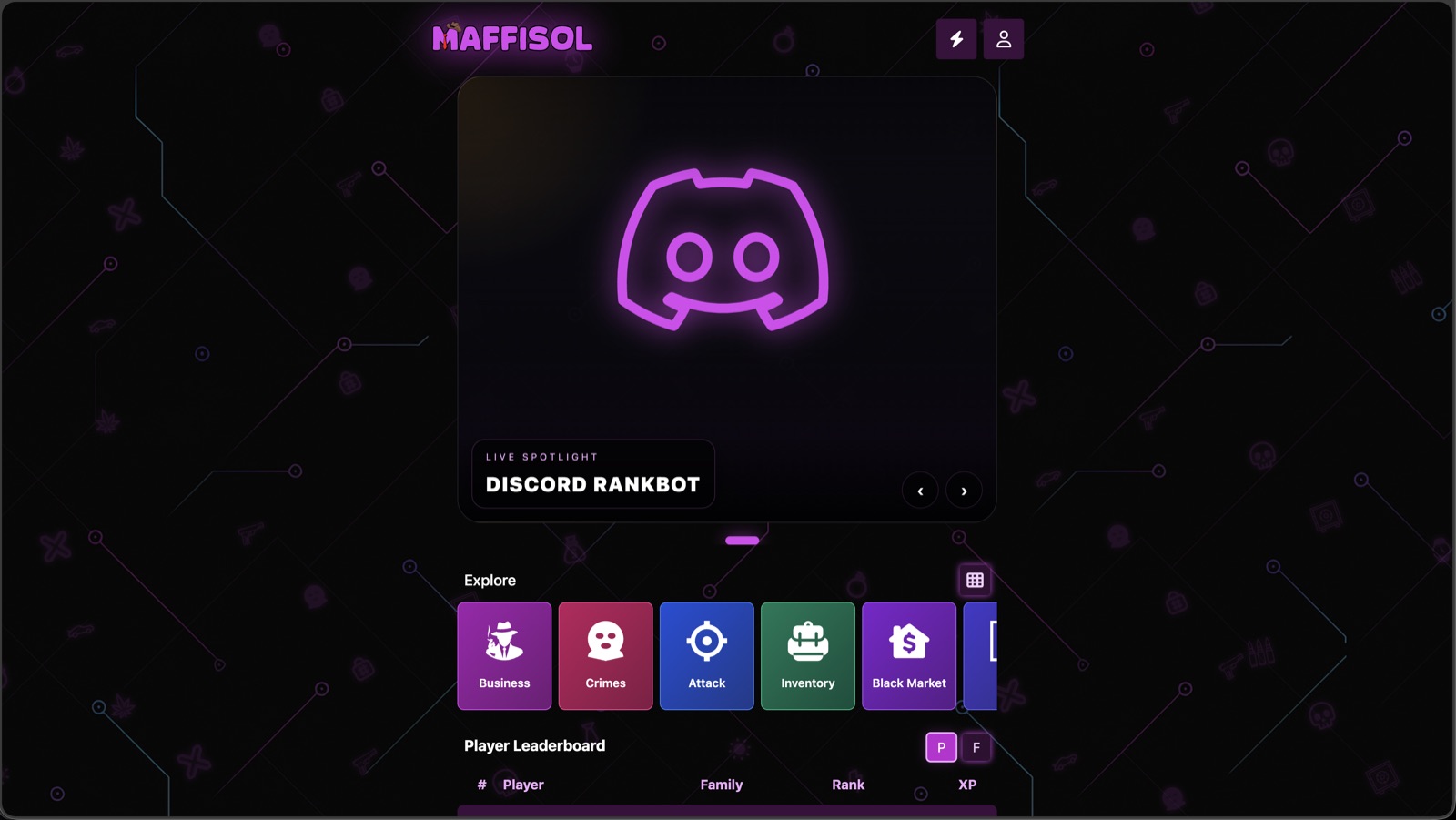 Maffisol homepage screenshot