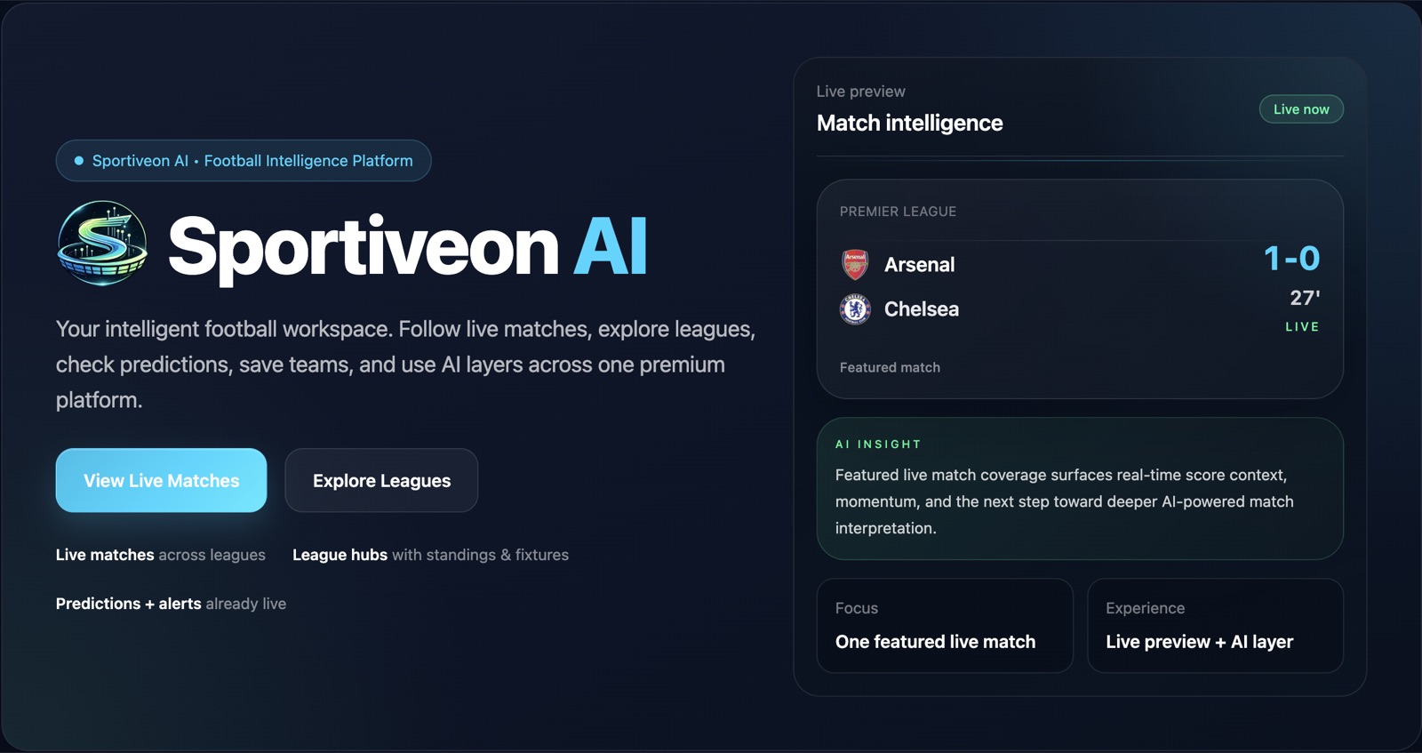 Sportiveon homepage screenshot